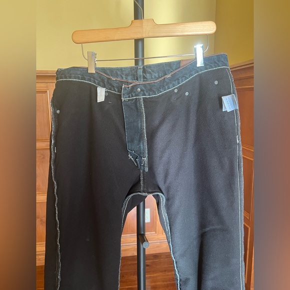 Eddie Bauer 35 x 32 Jeans Men’s with Fleece Lining Dark Blue Denim - Picture 11 of 16